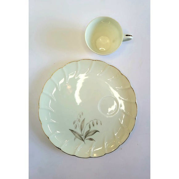 HP Vintage 60s Kaysons Golden Rhapsody Gold Band Wheat Plate Cup set - Picture 4 of 9